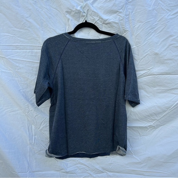 NWT Anthropologie Doe & Rae Denim Style Knit Tee Shirt Size Large 0036 - Picture 2 of 6